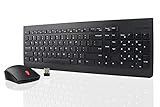 LENOVO Essential Wireless Keyboard and Mouse Combo - German, Black