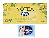 8er-Pack Yoga Yotea Thè Limone,Erfrischendes Alkoholfreies Getränk,Eistee mit Zitrone,3x200ml Brik + 1er-Pack Kostenlos Felce Azzurra Talkumpuder, 100g-Beutel