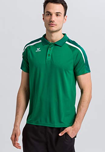 Erima Herren Poloshirt, Smaragd/Evergreen/Weiß, XXL