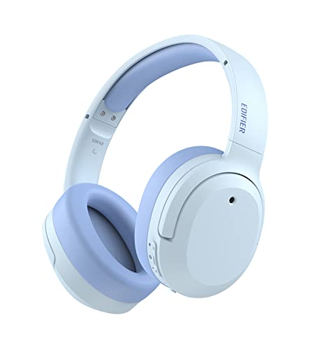 Edifier W820NB Plus Hybrid Aktiver Geräuschunterdrückung Kopfhörer - LDAC Codec - Hi-Res Audio Wireless & Wired - Schnelllade - 49 Stunden Spielzeit - Over Ear Bluetooth V5.2 Kopfhörer - Blau