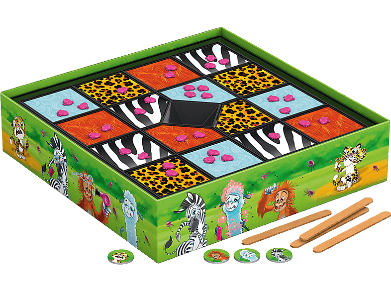SCHMIDT SPIELE (UE) Floh im Zoo Kinderspiel 40637 Brettspiel Mehrfarbig
