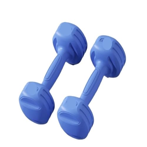 Dumbbells Hanteln For Männer Und Frauen, Fitness, Heimausrüstung, Yoga, Damen, Armtraining, Gummierte Herrenhanteln Hantelset (Color : Blue, Size : 2KG)