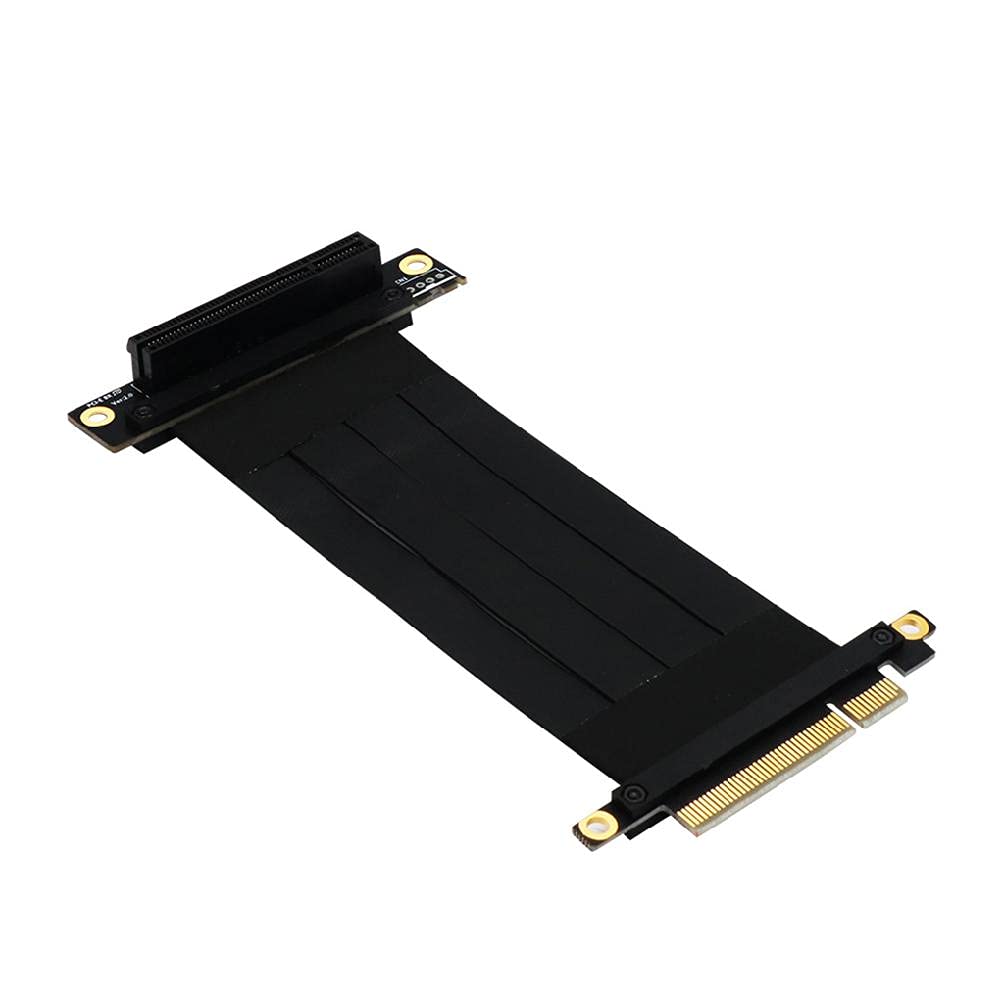 20 cm Hochgeschwindigkeits-PC PCI Express 8X Riser-Anschlusskabel Riser-Karte PCI-E 8X Flexibler Kabelverlängerungsanschlussadapter 90 ° Splitter-Verlängerungskabeladapter Kartenleser Konverter