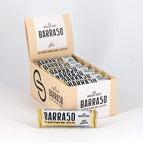 anderson Barretta Proteica - Cioccolato Bianco, 40% di Protein, 24x50g - 0 Zuccheri Aggiunti, Senza Glutine, Absolute Serie BARRA50 - Made in Italy