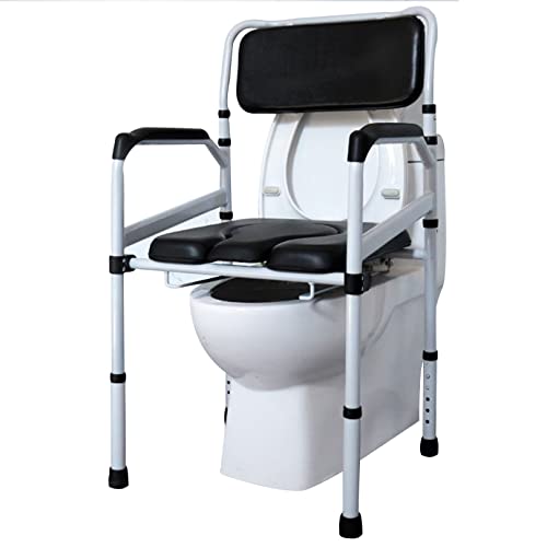 Tragbare Toilette für Erwachsene, Deluxe-Nachtkommode für ältere Menschen, Porta-Töpfchen aus Aluminiumlegierung, einfache Montage