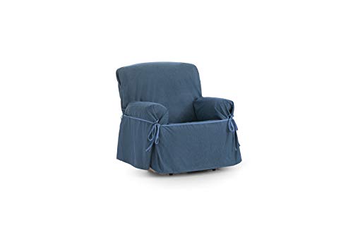 Eysa Loira Protect Wasserdichte und atmungsaktive Sofa überwurf, 65% Polyester 35% Baumwolle, blau, 80-120 cm