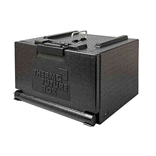 Thermo Future Box® | 27L Quadratische Pizzabox | Transportbox und Isolierbox | Lieferbox Kühlbox Thermobox Warmhaltebox mit Deckel | Thermobox für Essen und Getränke | Expandiertes Polypropylen