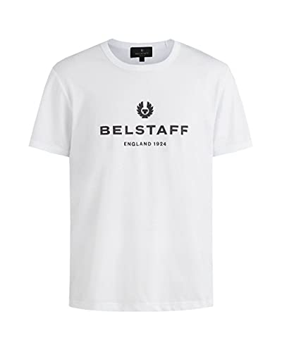 Belstaff Herren T-Shirt 1924, leichtes Baumwoll-Jersey, weiß, XL