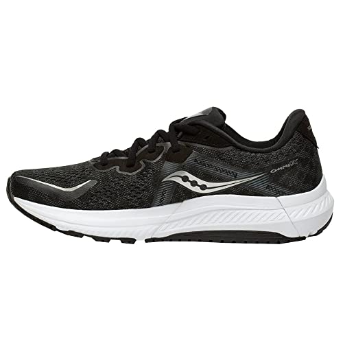 Saucony Men's Omni 20 Running Shoe, Black/White, 12