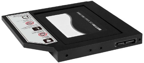 Icy Box IB-AC642 Interne/externe Erweiterung für 1x 2,5" (6,35 cm) SATA HDD/SSD zum Einbau in Slim-DVD-Schacht (schwarz)