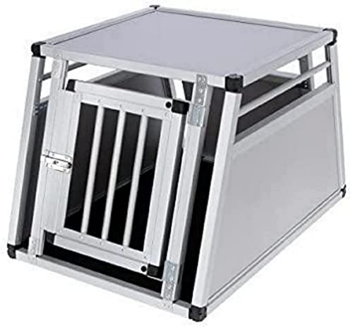 Kerbl Auto Alu-Transportbox "Barry" eintürig oder zweitürig für den Hund in 3 Größen inklusive Antirutsch Thermoteppich (77x55x50cm (1 T.))