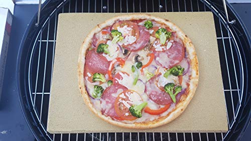 Bearbeitete Pizzaplatte 40 x 30 x 4 cm Backofenplatte Brotbackplatte Pizzastein Flammkuchen Nachbearbeitet per Hand ohne scharfe Kanten