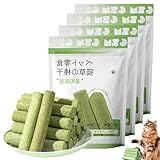 Cat Chew Stick, Cat Grass Teething Stick, cat chew Sticks for Indoor Cats, Irresistibly Attractive Cat Chewing Toy for Hours of Fun and Dental Health (4 Pcs)