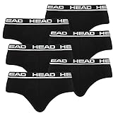 HEAD Herren Basic Brief Pant Slip Unterwäsche Unterhose 4 er Pack , Farbe:002 - Black, Bekleidungsgröße:L