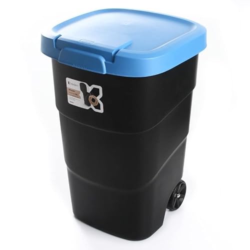 Gartenabfallbehälter Universaltonne Gartentonne Mülltonne Müllbehälter Mülleimer Abfalltonne (110L Blau)