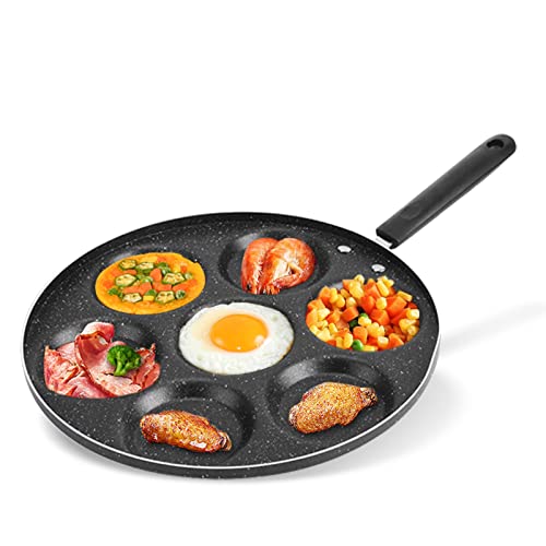 Augenpfanne Spiegelei-Pfanne für 7 Eier Crepepfanne, Pancake Pfanne, mini Form Maker Eierpfanne für Pancakes Spiegelei
