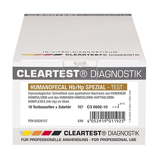 CLEARTEST 524157 Humanofecal Test, Hb/Hp Spezial (10-er Pack)