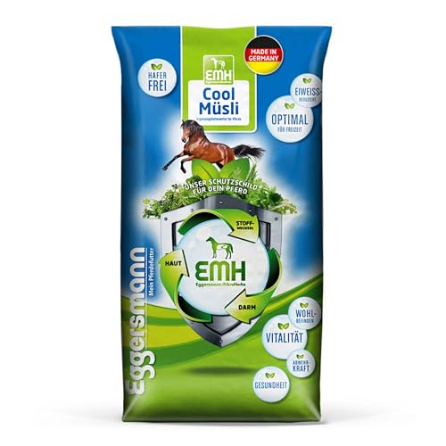 Eggersmann EMH Cool Müsli – Eiweißreduziertes Pferdemüsli Haferfrei – Zusatzfutter für Pferde und Ponys – 20 kg Sack