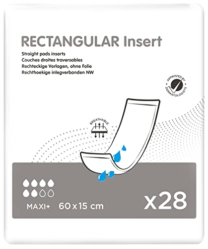 iD Rectangular Insert Maxi+ without Strip - (60x15 cm) - saugfähige Einlage bei leichter Inkontinenz