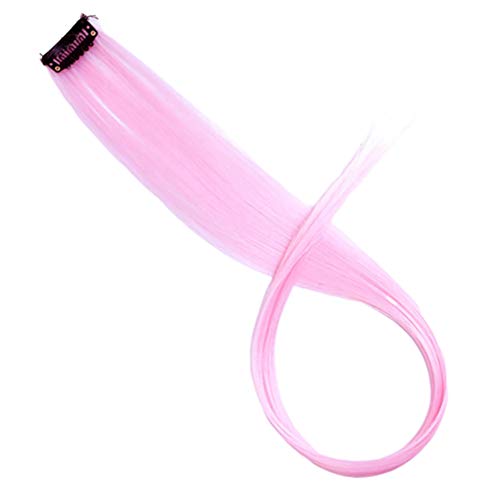 haarextension echthaar clips clip in extensions echthaar Haarstücke Haarteile für Frauen einclipsen Haarverlängerungen echtes menschliches Haar pink