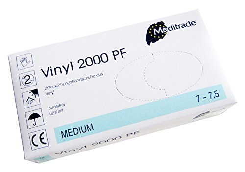 Vinyl-Handschuh 2000 PF 300 Stück (3 Boxen à 100 Stück) (M)