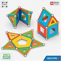 Geomag - Supercolor Magnetische Bausteine für Kinder, Magnetisches Spielzeug, Grüne Kollektion 100 % Recyceltes Plastik, 5-99 Jahre, 52 Teile