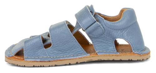 Froddo Flexible Barfußschuhe/Sandalen aus Leder, Doppelklett, FLEXY AVI in Jeansblau G3150263 (Jeansblau, EU Schuhgrößensystem, Kleinkind, Numerisch, M, 23)
