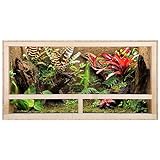 ECOZONE Holz Terrarium mit Seitenbelüftung 100 x 60 x 60cm - Holzterrarium aus OSB Platten - für Schlangen, Reptilien & Amphibien