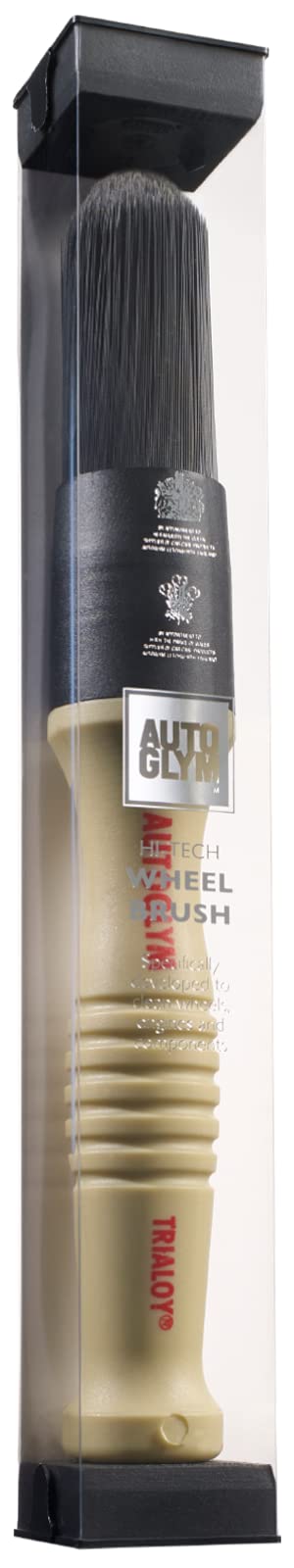 Autoglym Hi-Tech Felgenbürste, Reinigungsbürste für die Reinigung von Alufelgen, Automotoren und Anderen Fahrzeugteilen, Chemisch Resistente Hochleistungs-Synthetikfasern für Hohe Belastungen