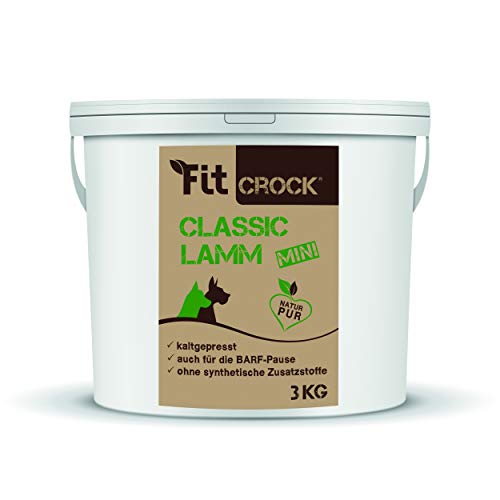 cdVet Fit-Crock Hundefutter trocken Classic Lamm Mini 3 kg, getreidefrei