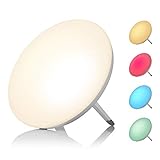 medisana LT 500 Tageslichtlampe, Tageslichtleuchte mit Farbwechsel in 4 Farben, Lichtstärke von 10.000 Lux, Lichttherapie gegen Winterdepressionen, LED-Lichtdusche