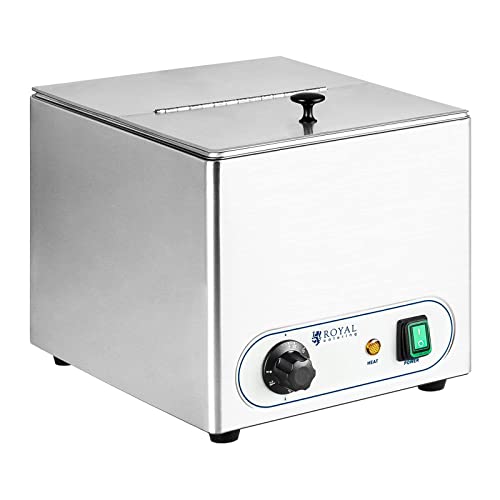 Royal Catering - Hot Dog Maker Hot Dog Maschine (10 L, 1.000 W, 230 V, 30 – 90 °C, 1,4 m Kabel, Edelstahl) Silber