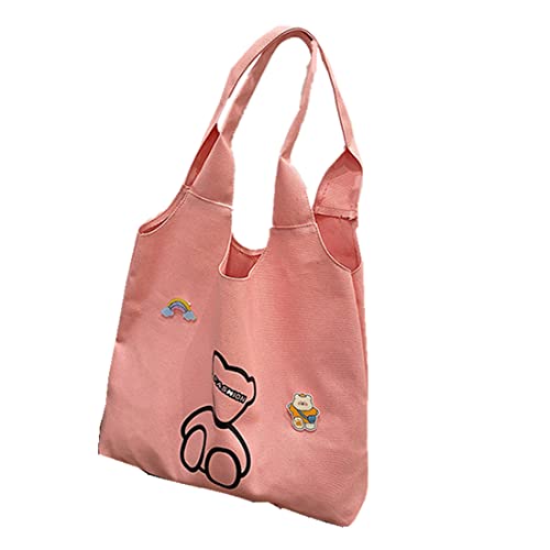 Süße und niedliche Schultertasche für Mädchen, leichte Büchertasche, rose, Einheitsgröße, Canvas & Beach Tote Bag