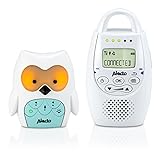 Alecto DBX-84 DECT Baby Monitor Einer Eule - Audio Baby Monitor Perfekter Klang mit Nachtlicht - Baby Monitor mit Talkback Funktion und ist 100% störungsfrei - Weiß