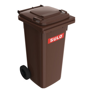 SULO Müllgroßbehälter 120l HDPE braun fahrbar,n.EN 840 SULO