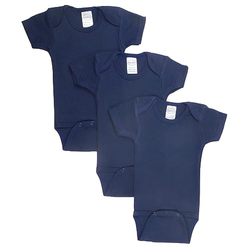 Bambini Navy Bodysuit Onezies (Pack of 3) - Newborn