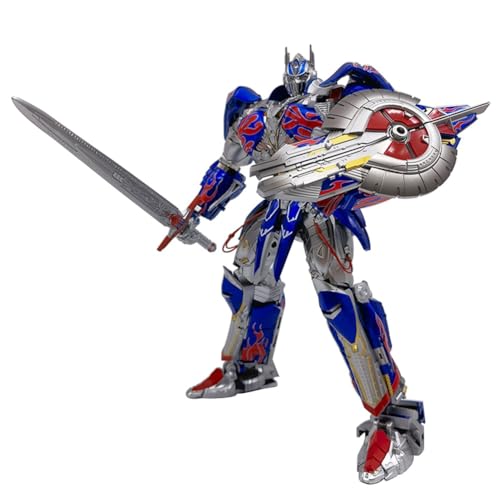 SHANINA,Auto verwandelndes Roboterspielzeug, Movie 5 BS-03 Knight Optimus Prime Upgrade, Alloy Edition, Exquisite Lackierung – Höhe 30 cm,Actionfiguren, ab 8 Jahren