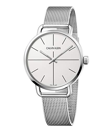 Calvin Klein Unisex Erwachsene Analog-Digital Quarz Uhr mit Edelstahl Armband K7B21126