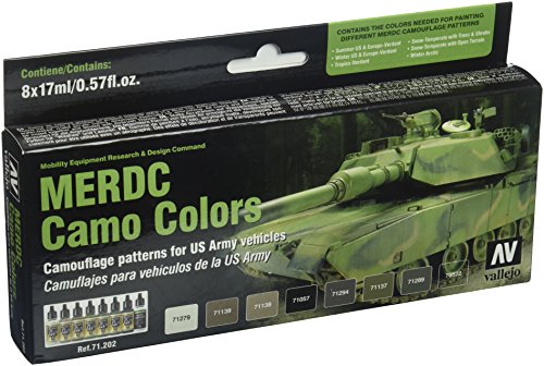 Vallejo 071202 Farbset, US Army MERDC Tarnung