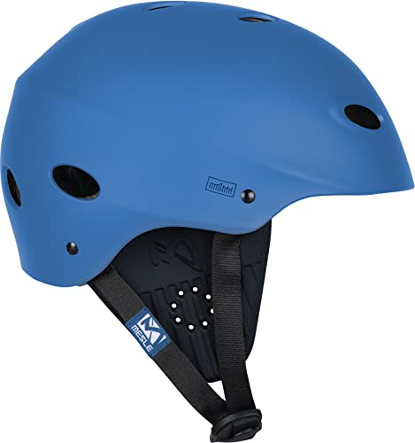 MESLE Wassersport Helm Ultuna, Leichter Wakeboard Helm, Abnehmbarer Ohrenschutz, für Herren & Damen, Kite Helm Kajakhelm, CE EN 1385, Farbe:blau, Größe:L