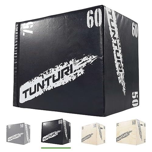 Tunturi Plyo Box, Soft Plyometric Box, Fitnessbox, 50 x 60 x 75 cm, Holz mit Eva