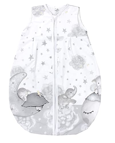 TupTam Baby Sommer Schlafsack Ärmellos Unwattiert, Farbe: Rosette Grau, Größe: 104-110