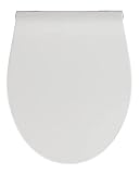 WENKO Premium WC-Sitz LED - Antibakterieller Toilettensitz, mit Nachtlicht und Akustiksensor, Duroplast, 36.8 x 44 cm, Weiß