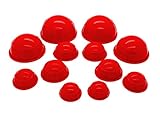 Silikon Schröpfköpfe Schröpfset 12 Stück mit verschiedenen Duchmessern (rot)