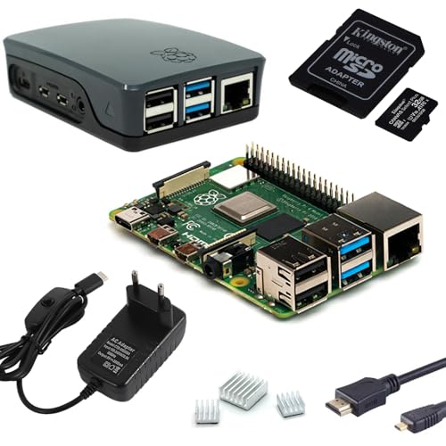 Raspberry Pi 4 Model B 2GB Desktop-Starter-Kit (32 GB, schwarz)