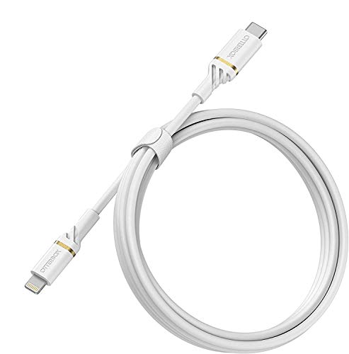 OtterBox USB C-Lightning PD 1M Robustes Schnelllade-Kabel, Performance Serie, Weiß