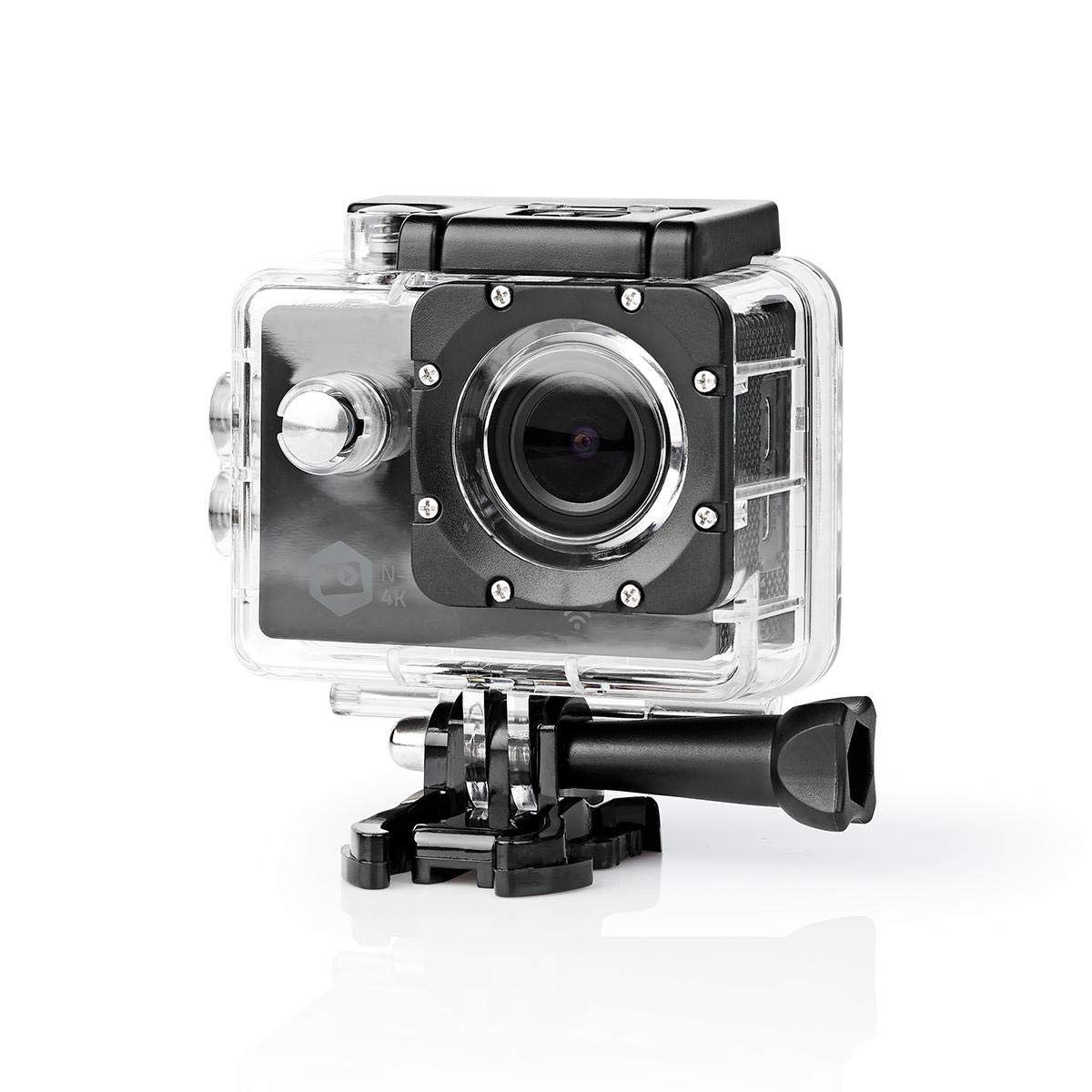 NEDIS Action Cam - 4K@30fps - 16 MPixel - Wasserdicht bis: 30.0 m - 90 min - Wi-Fi - App erhältlich für: AndroidT/IOS - Inkl. Halterung - Schwarz