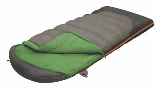 ALEXIKA Unisex-Adult Schlafsack Summer Wide Plus, Linke Reißverschluss, grün-grau/grün, 230 x 100 cm