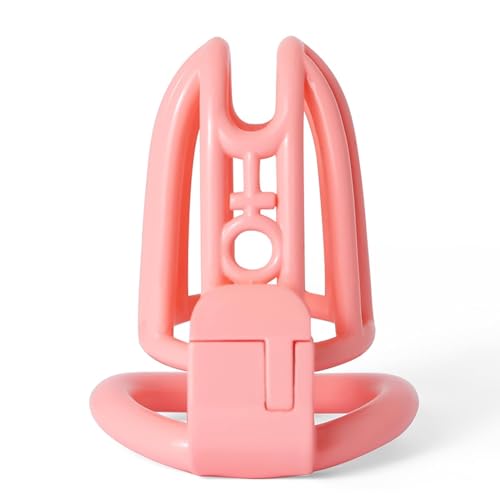 Niedlicher Gürtel -Set: Ein neues 3D -Design mit Lüftungs -Harz -Peniskäfig, der den einzigartigen Spaß an männlichen Zurückhaltungspflichten, 50 mm, Weiß, Weiß liefert (60mm,Pinkrosa)