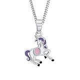 Prinzessin Lillifee Kette mit Anhänger 925 Sterling Silber Mädchen Kinder Halsschmuck, 35+3 cm, Silber, Einhorn, Kommt in Schmuck Geschenk Box, 2013150